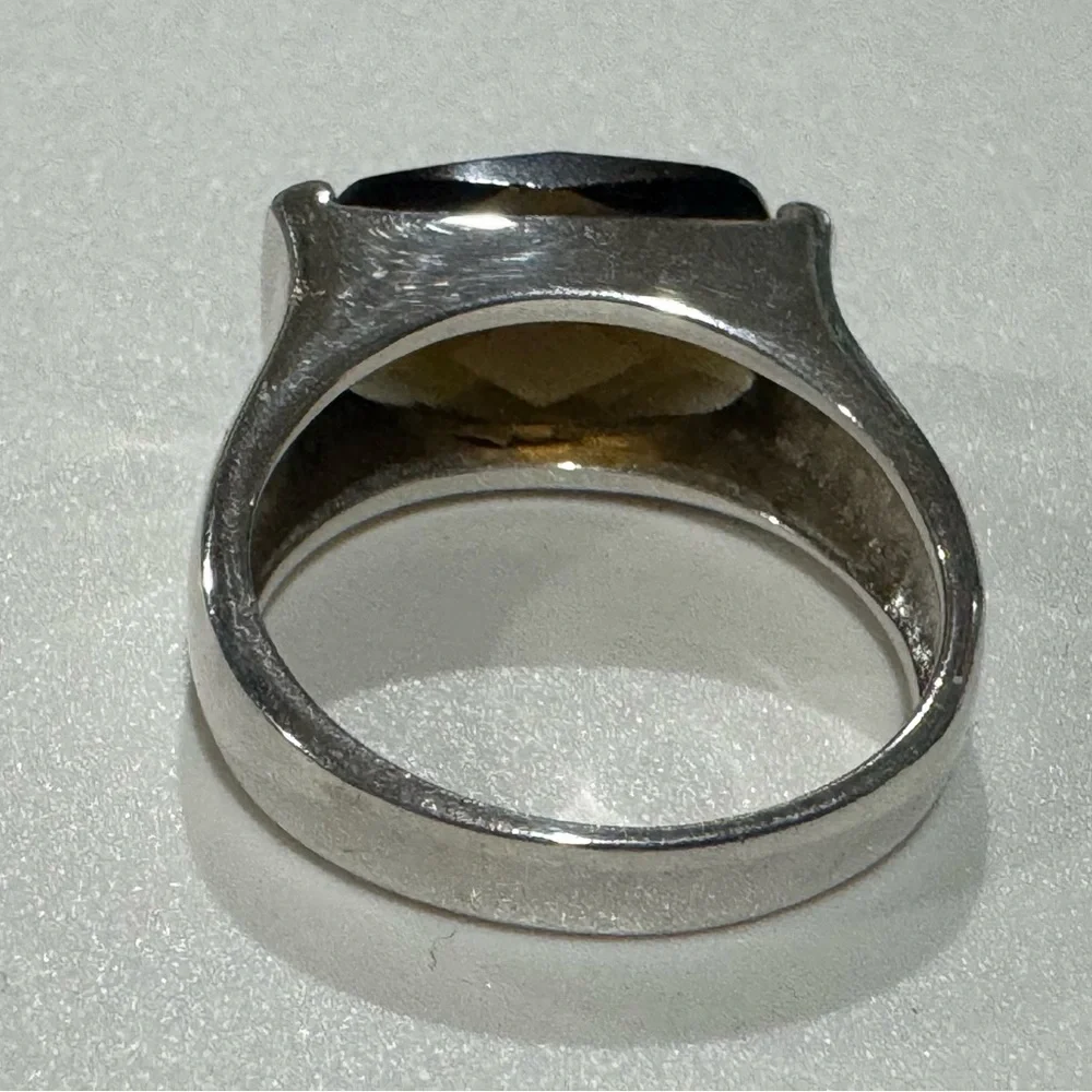 Premier Designs Faceted Brown Topaz Silver Ring
